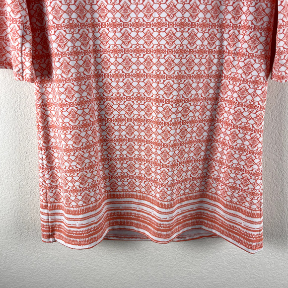 Cabana Life x Talbots Dress Womens Small Orange Geometric Tassel Strechy - Picture 11 of 12